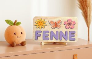 gepersonaliseerde houten naampuzzel met naam Studio HoutJess